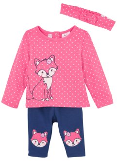Tröja + leggings + mössa för baby (3 delar), ekologisk bomull, bpc bonprix collection