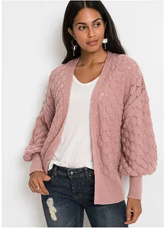 Hålmönstrad cardigan, bonprix