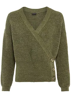 Oversizetröja med omlottlook, bonprix