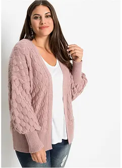 Hålmönstrad cardigan, bonprix