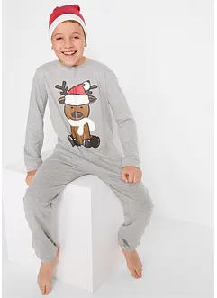 Sovoverall + tomteluva för barn (2 delar), ekologisk bomull, bonprix