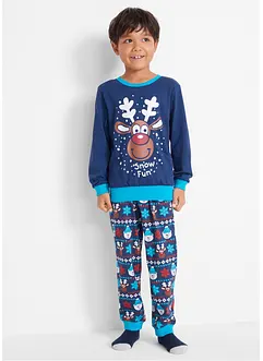 Barnpyjamas med julmotiv (2 delar), ekologisk bomull, bonprix