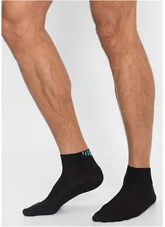 Sportsockor med texttryck (5-pack), ekologisk bomull, bonprix