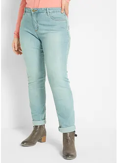 Stretchiga stuprörsjeans med medelhög midja, bonprix