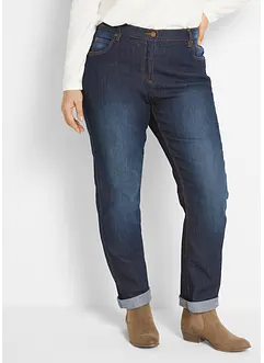 Stretchjeans med hög midja, raka ben, bonprix