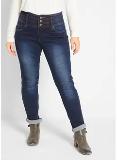 Formande jeans med hög midja, smal passform, bonprix