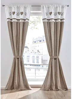 Gardinlängd med omtag, ekologisk bomull (1-pack), bonprix