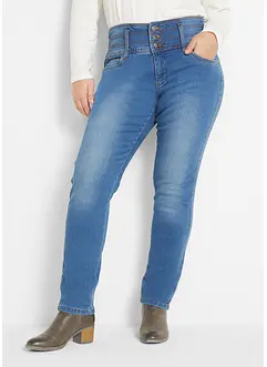 Formande jeans med hög midja, smal passform, bonprix