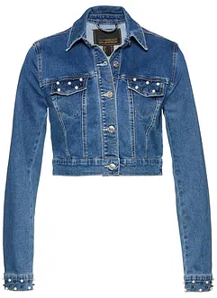 Jeansbolero med pärlor, bonprix