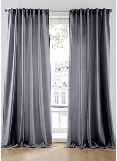 Förkortningsbar gardinlängd i bomull (1-pack), bpc living bonprix collection