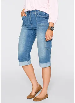 Stretch Cargo Jeans Mid Waist, bonprix