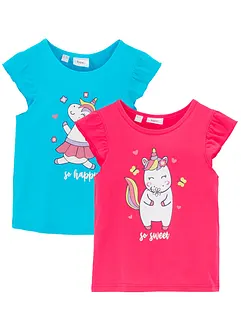 T-shirt i ren ekologisk bomull för barn (2-pack), bonprix