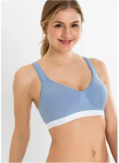 BH utan bygel med ekologisk bomull (2-pack), bonprix