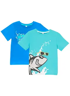 T-shirt för pojkar, i ekologisk bomull (2-pack), bonprix