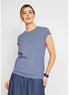 Topp, dubbelpack, mönstrad, miniärm, bonprix