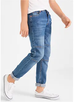 Stretchjeans Mid Waist med förstärkt knäparti, bonprix