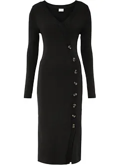 Stickad klänning av viskosmix, bonprix