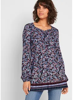 Tunika med blommigt mönster, bonprix