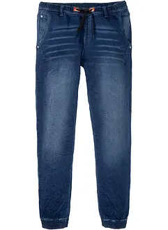 Dra på-jeans i trikå, regular fit, straight, bonprix