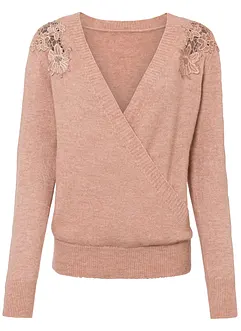 Tröja med omlottlook, bonprix