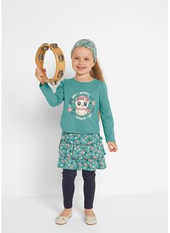 Långärmad topp, kjol, leggings, hårband för flickor (4-delat set), bpc bonprix collection