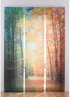 Panelgardin digitalt tryck skog (3-pack), bpc living bonprix collection