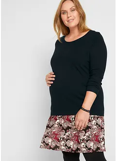 Stickad mamma-/amningsklänning med 2-i-1-look, bonprix