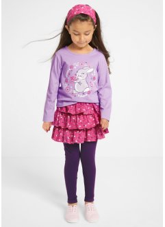 Topp, kjol, leggings och hårband för flickor (4 delar), bpc bonprix collection