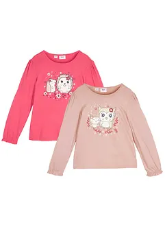 Långärmad T-shirt för barn (2-pack), bonprix