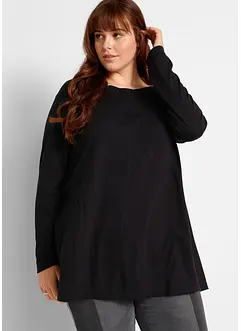 Långärmad topp av bomull och viskos, bonprix