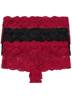 Hipstertrosa med spets 2 + 1 (3-pack), bonprix