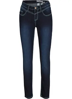 Slim Jeans Mid Waist, kontrastfärgade sömmar, bonprix