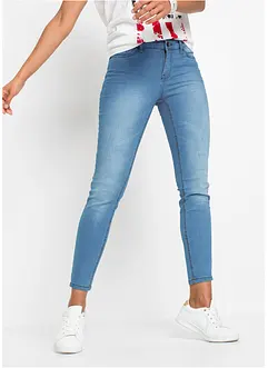 Korta tajta stuprörsjeans, bonprix