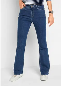 Stretchjeans med medelhög midja, ekologisk bomull, bootcut, bonprix