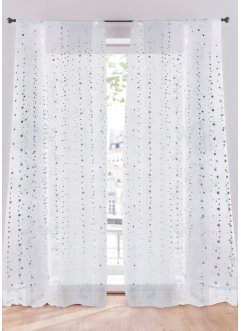 Transparent gardin med glansigt mönster (1-pack), bpc living bonprix collection
