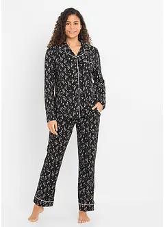 Pyjamas med knappslå, bonprix