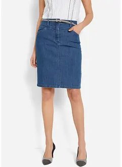 Jeanskjol med stretch, bonprix