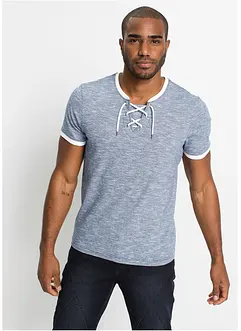 T-shirt med snörning i ekologisk bomull, bonprix