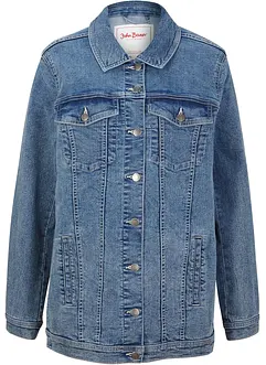 Stretchig jeansjacka, boyfriendmodell, bonprix