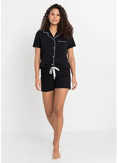 Pyjamas med knappslå och shorts, bonprix