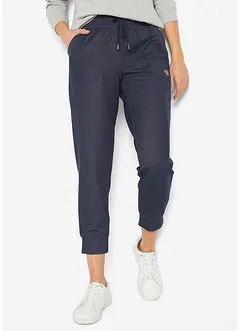 Trikåbyxa med jeanslook, bonprix