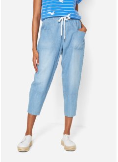 O-formade jeans med stora fickor och bekväm midja, 7/8-längd, bpc bonprix collection