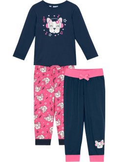 Pyjamas för flickor (3 delar), bpc bonprix collection
