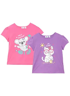 T-shirt i ren ekologisk bomull för barn (2-pack), bonprix