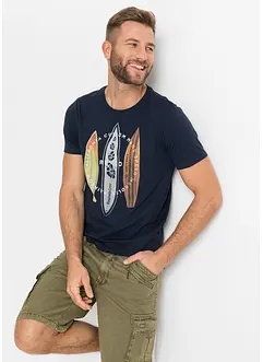T-shirt i ren ekologisk bomull, Slim Fit, bonprix