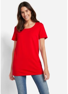 Lång T-shirt i basmodell med korta ärmar (2-pack), bpc bonprix collection