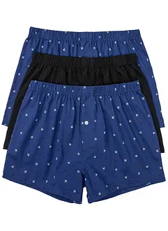 Ledigt skurna jerseyboxershorts (3-pack), bonprix