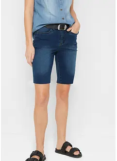 Extra stretchiga jeansbermudas, bonprix