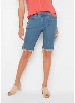 Jeansshorts med kontrasterande benslut, bonprix