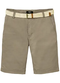 Stretchiga bermudas i chinosmodell med skärp, normal passform, bonprix
